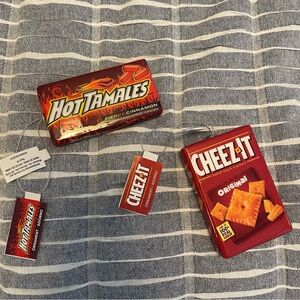 Hot Tamales and Cheez-It Christmas Ornaments